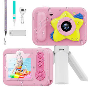 Cámara Digital HD 1080p CMOS para Niños, Mini Cámara con Gran Angular de 360°, Resistente a Caídas y Lluvia, Pantalla de 2.4'', Reproductor MP3, Memoria Integrada de 32GB - Product Image 1