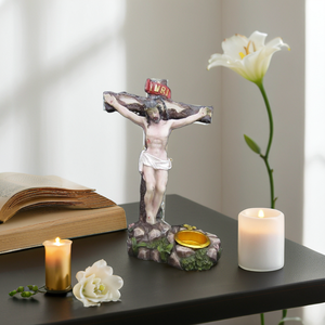 Vente en gros de statue vierge marie en polyrésine et modèle d'église religieuse et de décoration intérieure ornement et cadeau pour les fans de Maria - Product Image 6