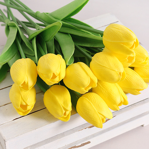 Tulipanes Artificiales de PU en Stock, Flores Falsas con Tacto Real y Conservación de Humedad, Adornos Decorativos, Accesorios de Fotografía - Product Image 5