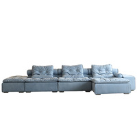Ensemble de canapés Miami, canapé modulaire minimaliste italien en tissu rembourré de duvet, design mobile pour petits/grands appartements, villas, moderne et simple