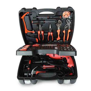 Juego de taladro de impacto de 13MM de alta calidad, Kit de herramientas eléctricas de acero al carbono para uso doméstico, 138 Uds., juegos de herramientas combinados OEM personalizables - Product Image 1