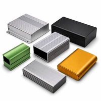 Caja de Distribución Pequeña de Perfil Extruido, Mecanizado CNC de Precisión, Anodizado, Longitud Personalizada OEM