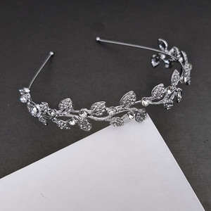 Nueva Diadema Original <span class=keywords><strong>de</strong></span> Diamantes, Estilo Retro Japonés Coreano, Corona <span class=keywords><strong>de</strong></span> Hojas Doradas Mori, para Novias y Espectáculos - Product Image 2