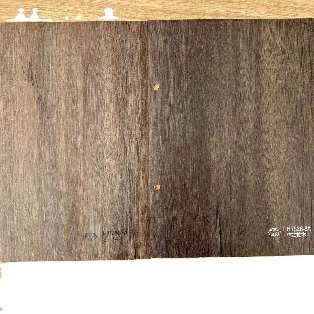 Panel Dinding Pvc Vinil Tidak Berperekat, Dekorasi Panel Kayu Kasar Film Furnitur