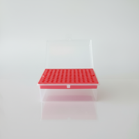 Boîte de rangement professionnelle OEM pour pointes de pipette, anti-fuite, standard, grande capacité, 96 puits, avec couvercle sécurisé, pour fournitures de laboratoire