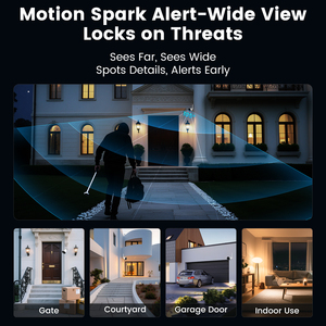 Caméra <span class=keywords><strong>de</strong></span> sécurité sans fil Tuya Smart Life pour extérieur, étanche IP65, avec interphone audio bidirectionnel - Product Image 3