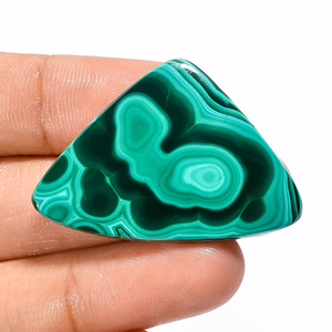 FAIJAN GEMS - Gemas de Malaquita 100% Naturales, Varias Formas, Cabujón, 51.5 Ct, 33X29X4mm, IK-256, Certificadas por Terceros - Product Image 2