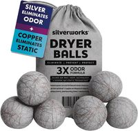 Bola Pengering Wol Organik Buatan Tangan Ramah Lingkungan Berbahan Kain 40G XL 6-Pak Buatan Tangan di Cina