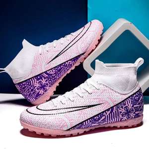 Nouvelles Chaussures de Football AG 2026 à Crampons Longs, Tige en Maille Flyknit, Semelle Extérieure en Caoutchouc pour Garçons, Filles, Hommes, Femmes – Vente Directe Usine - Product Image 4
