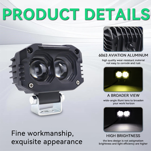 Luci di guida antinebbia ausiliarie per Moto Ip68 impermeabili 3000K 6000K 30W Angel Devil Eyes Led lampada da lavoro Moto - Product Image 6