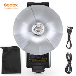 Godox Lux Senior Fan-Shaped Silver Reflector Dual-Mode Retro Camera Flash Light 6000K for Fujifilm Canon Olympus Sony Camera