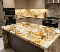 Dalles de quartzite doré Patagonia |   Pierre rétroéclairée exotique |   Caron Stone