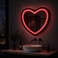 Miroir de maquillage LED intelligent, grossissement 3X, variation d'intensité tactile, miroir de salle de bain anti-buée, haut-parleur Bluetooth, IP44 CE ETL Salon