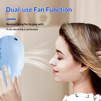 Juguete Eléctrico Flotante para Gatos con Forma de Ballena, Ventilador Portátil USB, Juguete Interactivo para Mascotas con Bolas Flotantes