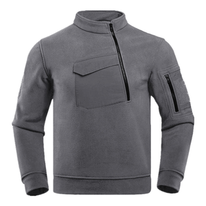 Chaqueta de Forro Polar con Exterior de Fibra de Algodón/Bambú y Estampado de Goma en Relieve para Hombre, Nuevos Estilos Sin Logotipo en Oferta - Product Image 1