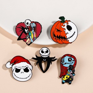 Tùy chỉnh hét đáng sợ phim hoạt hình ma bí ngô BAT huy hiệu ma quái kinh dị phù thủy Halloween men Pin - Product Image 4