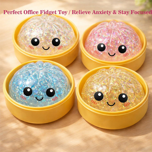 Custom Steamed Stuffed Bun Dumpling Stress <b>Balls</b> AdultsTPR <b>Squeeze</b> Sensory Hand Toy for Anxiety Novelty Food Gift - Product Image 5