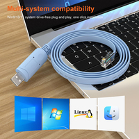 Câble de console USB Câble de débogage de console de périphérique USB vers RJ45 avec puce domestique 340 pour ordinateurs portables Windows, Mac, Linux