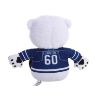 Peluche personnalisée mascotte ours polaire équipe NHL, maillot imprimé des Maple Leafs de Toronto, ours blanc en peluche, cadeau pour équipe de hockey sur glace