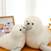 Pabrik OEM ODM Grosir Boneka Anjing Laut Putih Kawaii, Bantal Hewan Laut Lembut untuk Hadiah Anak, Dekorasi Kamar Tidur Anak
