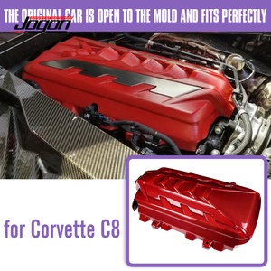 ฝาครอบเครื่องยนต์คาร์บอนสีแดงอะไหล่ภายนอกอุปกรณ์เสริมสำหรับรถลาดตระเวน C8ปลากระเบนเปิดประทุน Z51 <span class=keywords><strong>HTC</strong></span> 2LT 3LT <span class=keywords><strong>2020</strong></span> + - Product Image 2