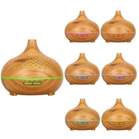 Diffuseur portable pour chambre à coucher à effet bois 500 ml, humidificateur électrique intelligent à huile essentielle d'oignon, télécommande, usage domestique, garantie 1 an