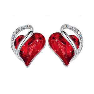 Fashion Rhinestone <b>Crystal</b> Jewellery <b>Earrings</b> Classic Heart of the Ocean White Gold Plated 12 Month Birthstone <b>Stud</b> <b>Earrings</b> - Product Image 6