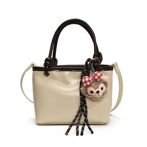 Nouveau Sac à Bandoulière Rétro Tendance pour Femme, Texture Unie, Fermeture Éclair, en Polyester Portable - Product Image 1