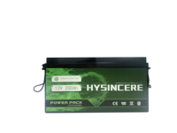 Batterie au lithium Li-ion LiFePO4 Lipo4 12V pour système d'énergie solaire 100Ah 200Ah 300Ah