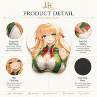 Tapis de souris ergonomique 3D Anime avec repose-poignet en gel antidérapant pour jeux