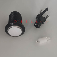 Kit Arcade Bouton Poussoir LED 33mm 12V avec Capuchon Transparent et Micro-interrupteur pour PC PS Carte Zéro Délai Pièces de Remplacement DIY
