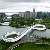 Puente Industrial Moderno de Acero para Paisajismo, para Supermercados, Parques, Oficinas, Casas, Escuelas y Centros Comerciales