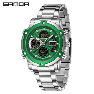 Sanda 6333 Men's Fashion Business Digital Watch, Bestselling Multi-functional Waterproof Wristwatch with Countdown <b>Timer</b> & Alarm - Product Image 1
