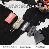 Étiquettes personnalisées pour vêtements et sacs avec logo de marque, étiquettes de prix et attaches en plastique imprimées, écologiques, à pliage final