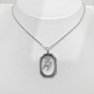 factory price plata 925 <b>silver</b> zircon <b>letter</b> pendant <b>necklace</b> fashion jewelry hip hop gold plated korean style charms <b>necklaces</b> - Product Image 4