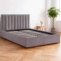 Cadre de lit rectangulaire démontable, librement combinable avec des lattes en bois de bouleau, peuplier et hêtre, compatible avec tous les lits de rangement