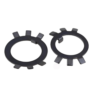 Lot de 5 rondelles de retenue à six griffes en acier inoxydable 304/acier au carbone noir, M10-M20 - Product Image 4