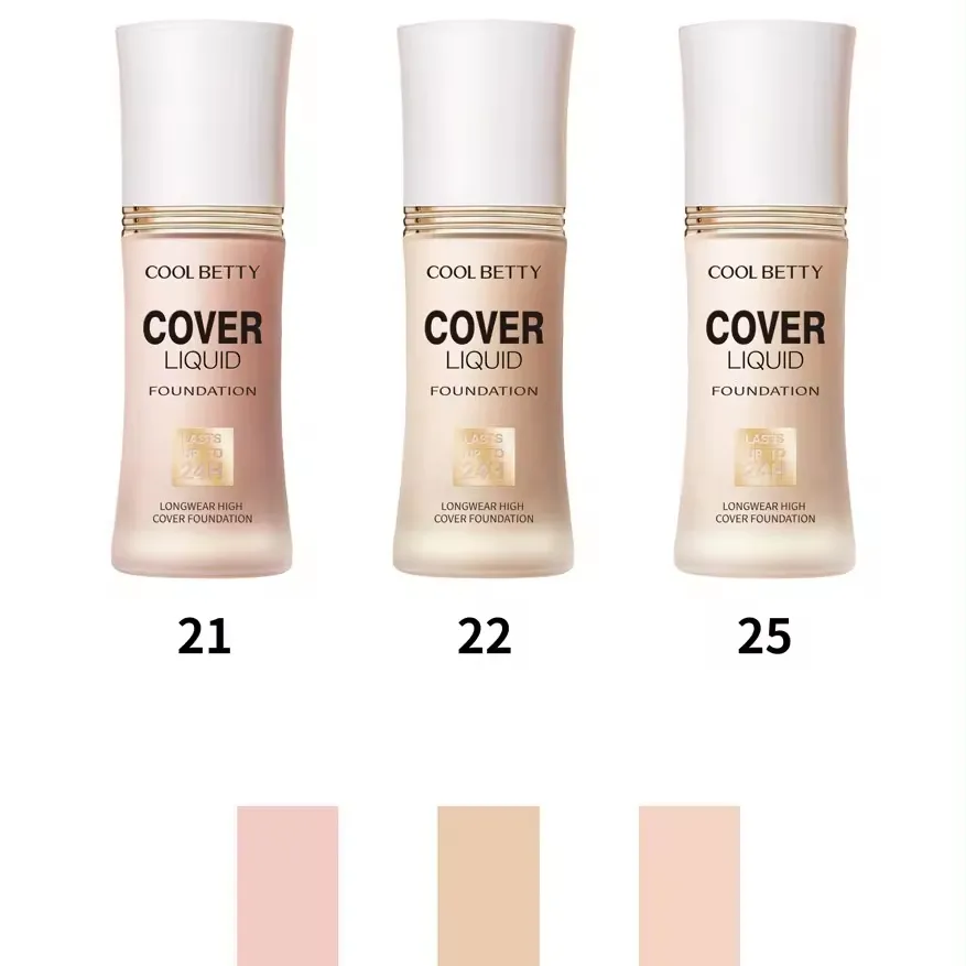 Private Label Makeup Foundation Full Coverage Liquid Foundation Wholesales 3 Colors Female Waterproof Body Foundation