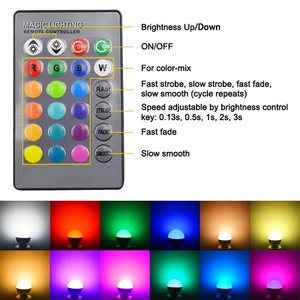 LED lamba renk değişimi 3W Led ampul uzaktan kumanda 16 renk Rgb Led ışık ampuller E27 - Product Image 4