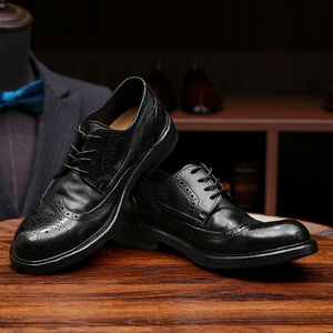 Leather Men Soft Casual Oxford <b>Flat</b> Shoes with Laces Suitable for Business Formal Wear and Versatile for Various Occasions - Product Image 2