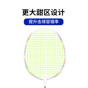 Raqueta de bádminton de fibra de carbono completa, dureza moderada, mango G5, profesional, ultraligera, duradera, para hombres y mujeres, conjunto de entrenamiento para principiantes - Product Image 2