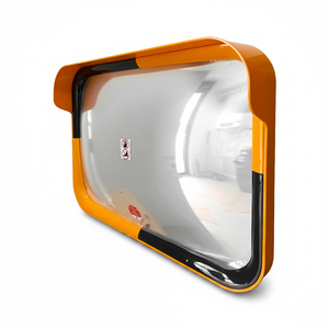 Espejo de Seguridad Convexo Amarillo y Negro de 60 x 80 cm, Acrílico para Uso en Interiores y Exteriores, para Estacionamientos, Material de PC - Product Image 2