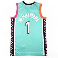 Jersey Basket Victor Wembanyama Jahitan 2026 Stephon Castle De'Aaron Fox Tim Duncan David Robinson Grosir