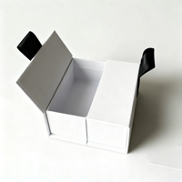 Boîte carrée à double porte magnétique gaufrée personnalisable en forme de livre UV Carton de luxe Emballage cadeau souvenir élégant et exquis