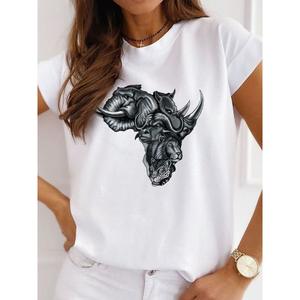 Stampa Dtg personalizzata cultura <span class=keywords><strong>nera</strong></span> Afro ragazza eco-friendly t-shirt t-shirt da <span class=keywords><strong>donna</strong></span> taglie forti con stampa alfabeto manica corta - Product Image 2