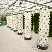Système de culture vertical aéroponique et hydroponique de haute qualité, nouveau modèle, pour jardin agricole, en forme de pétale, en ABS de qualité alimentaire, 30L