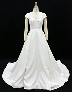 Nuevo Vestido <span class=keywords><strong>de</strong></span> <span class=keywords><strong>Novia</strong></span> <span class=keywords><strong>de</strong></span> Satén 2026, Clásico, Elegante, con Espalda Descubierta, Estilo Sirena, Largo hasta el Suelo, <span class=keywords><strong>para</strong></span> <span class=keywords><strong>Boda</strong></span> <span class=keywords><strong>Civil</strong></span> - Product Image 1