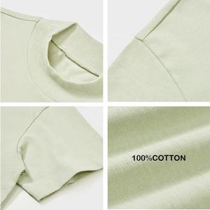 T-shirt pour homme en coton 100% tricoté, à épaules tombantes, coupe ample, col montant, 280 290 300 Gsm, surdimensionné, design personnalisé en gros - Product Image 4