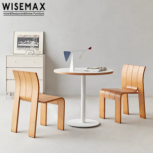 WISEMAX MUEBLES Nuevo estilo chino muebles para el hogar marco de madera estable respaldo Silla de comedor de madera natural para comedor Hotel - Product Image 4