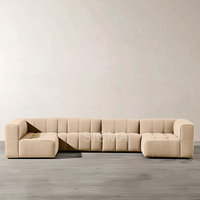 Bonne vente de meubles d'intérieur personnalisés de haute qualité tissu salon canapé en forme de U canapé modulaire
